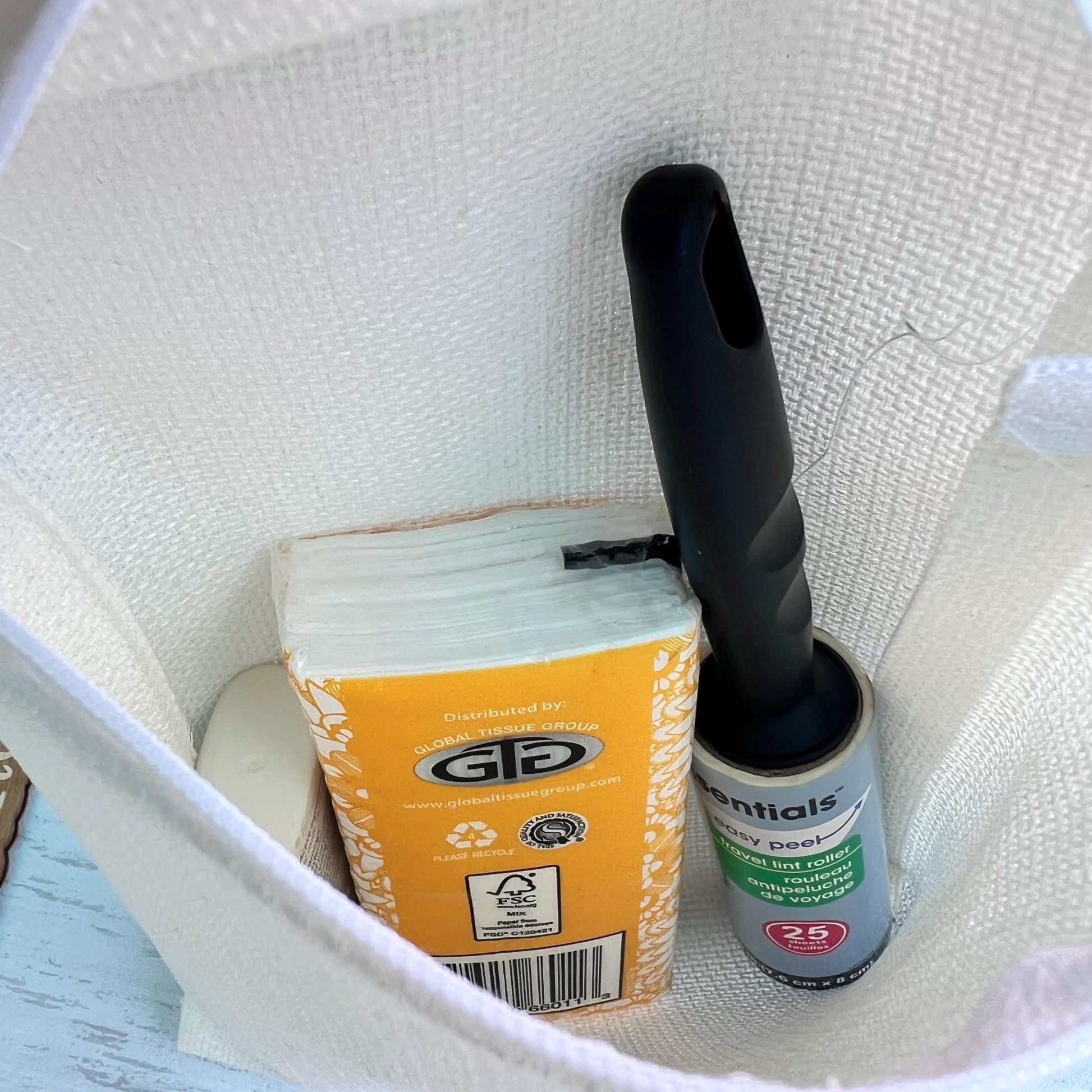 Handmade Canvas Zipper Bag with Rope Strap