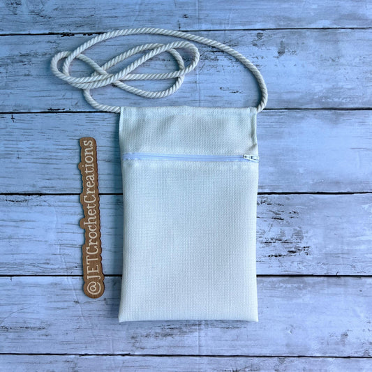 Handmade Canvas Zipper Bag with Rope Strap