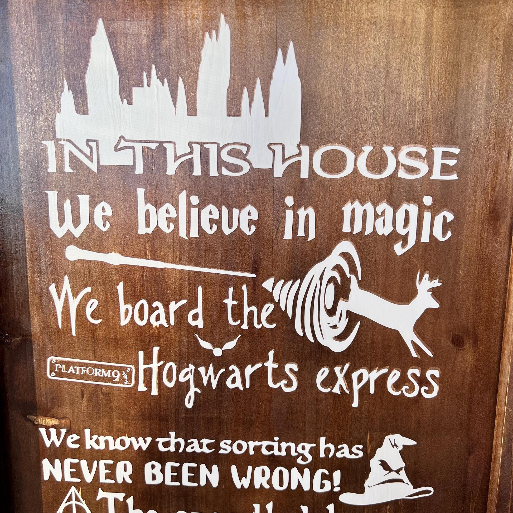 In this house - Wizard Edition, Door sign, Porch Sign, Hogwarts, Deathly Hallows