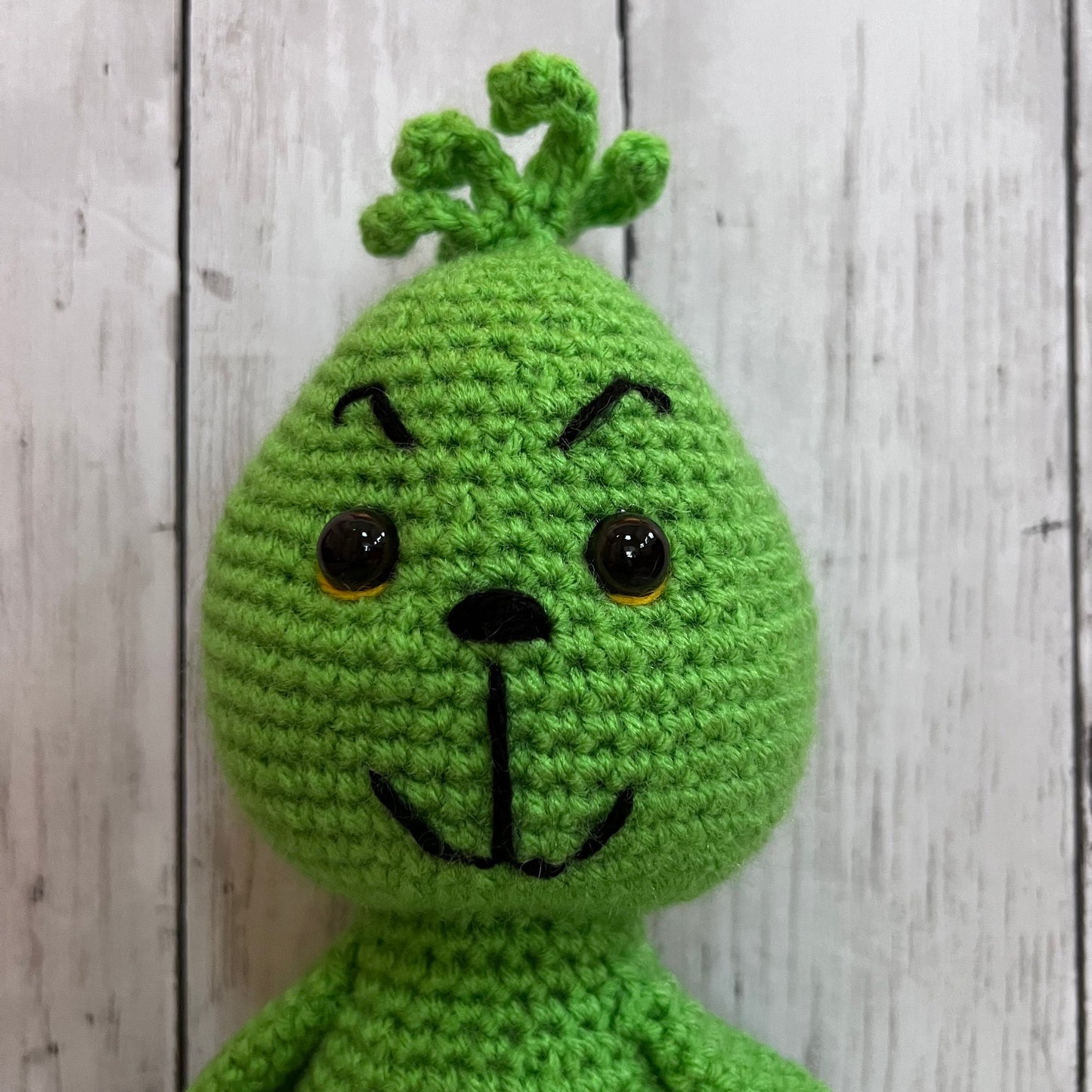 Grinch stuffy, Christmas, amigurumi, stink stank stunk